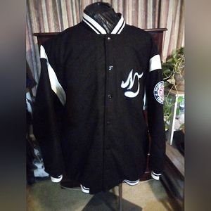 Newark Dodgers Negro League Baseball (1946 Champions) Wool Jacket Men's 5XT Blk